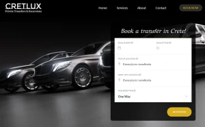 Κατασκευή Ιστοσελίδας Ταξί & Transfers – Cretlux